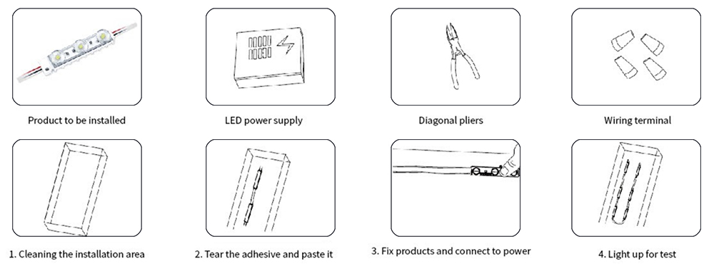 Module Light Installation Diagram and Procedure